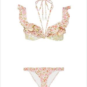EUC Zimmermann Ruffled Halter Bikini, size 1